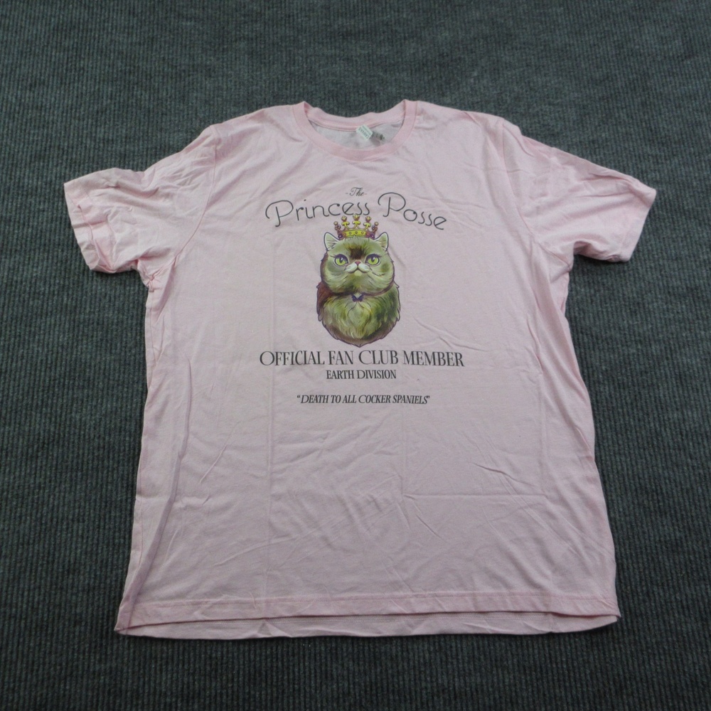 Princess Posse Shirt Mens 2XL Pink Cotton Crew Neck Bella + Canvas Graphic Tee